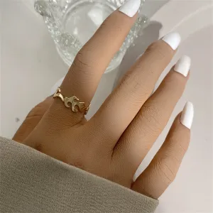 18K Gold-Plated Flame Band