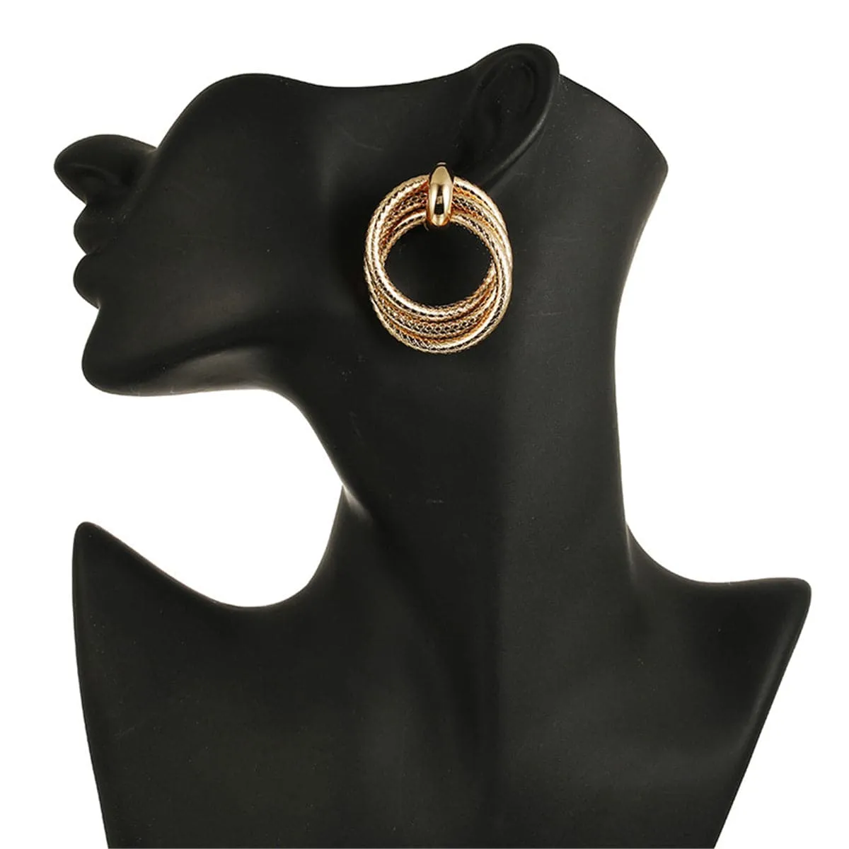18K Gold-Plated Interwoven Hoop Earrings