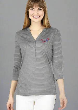 #403250 Wmoen's Winsor Henley With Embroidered OSHA VPP LOGO