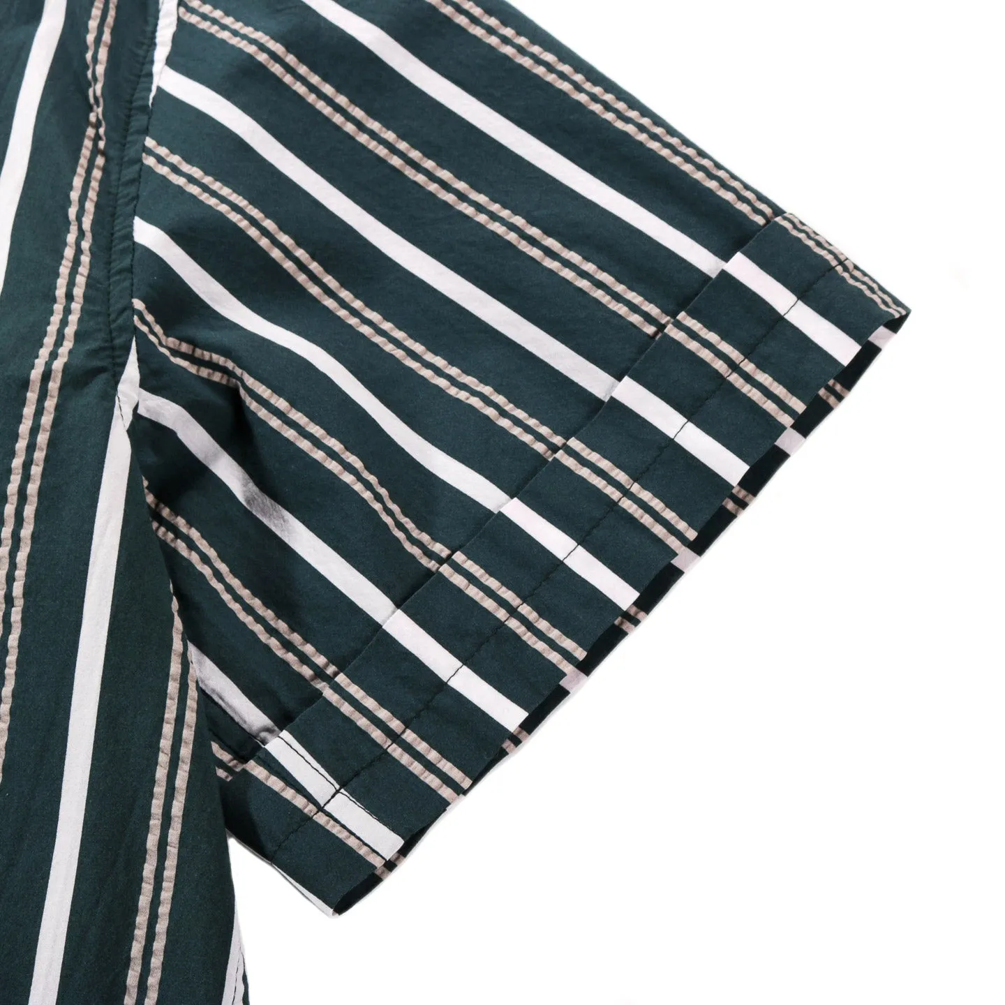 A KIND OF GUISE ELIO SHIRT RACING GREEN STRIPE