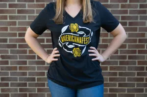 AMERICANAFEST Roses Women's V-Neck