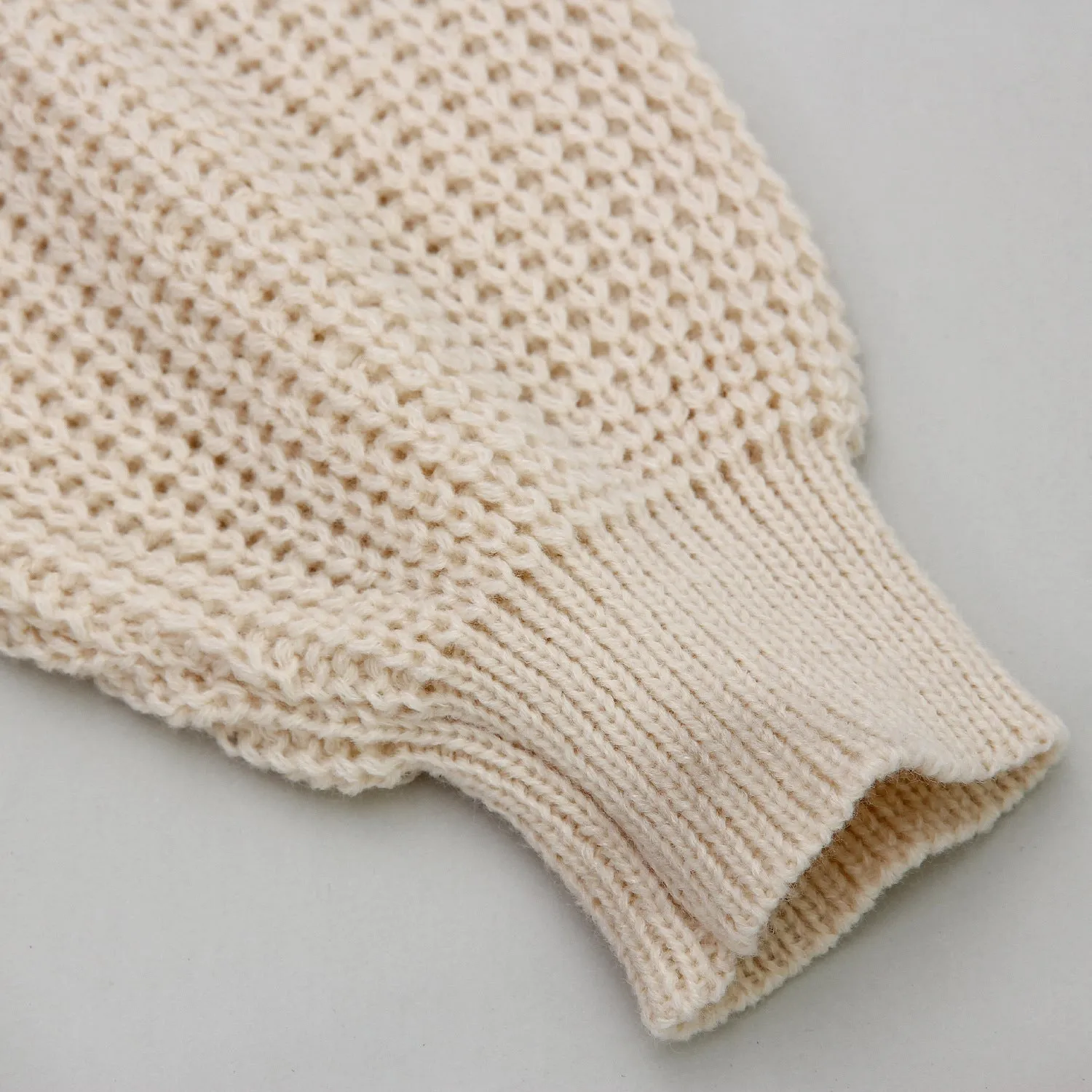 Apricot Lantern Sleeve V-neck Knitting Sweater Cardigans