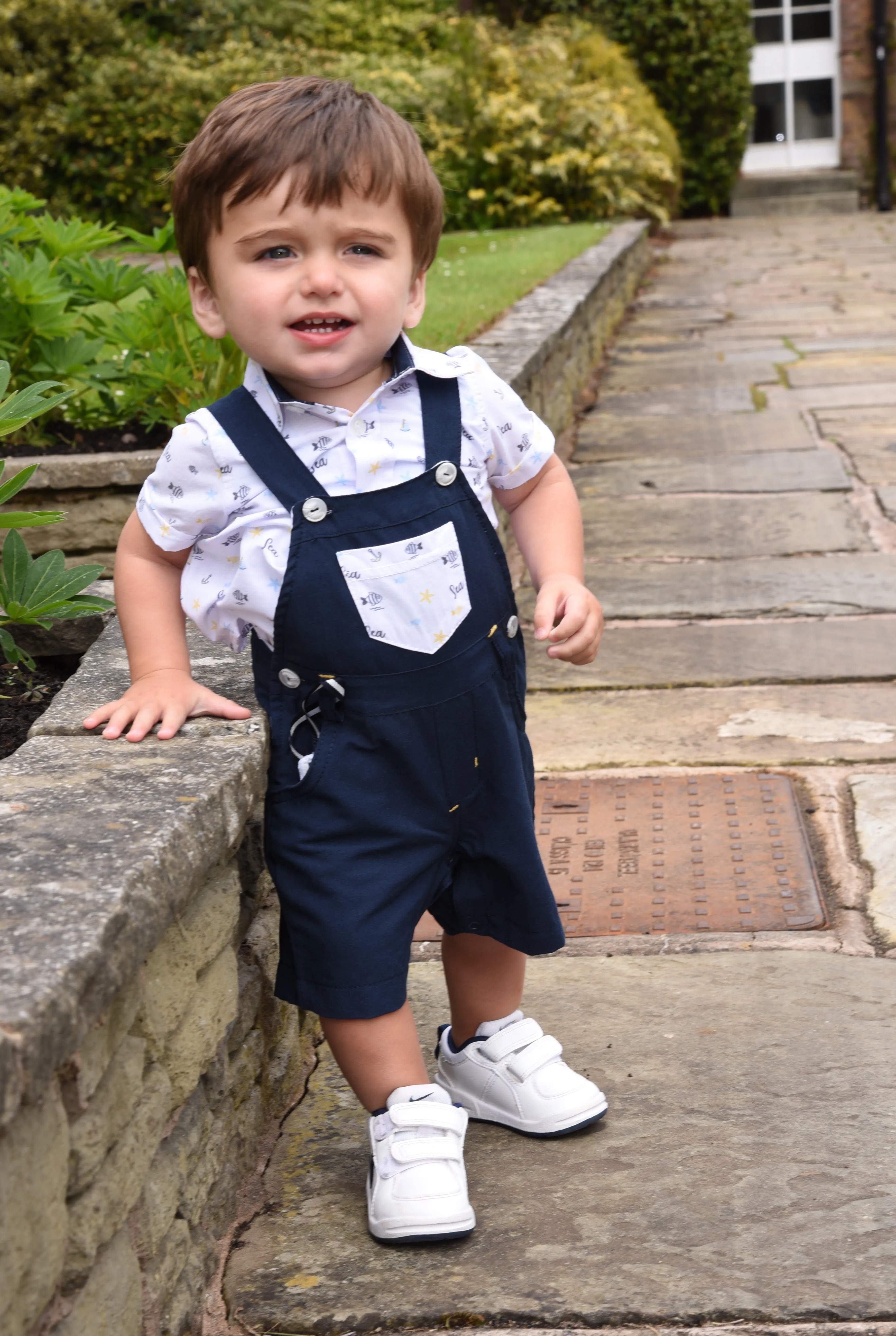 Baby Boy Cotton Dungaree Set