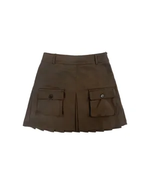 BENECIA 12 Fleece Out Pocket Skirt - Khaki