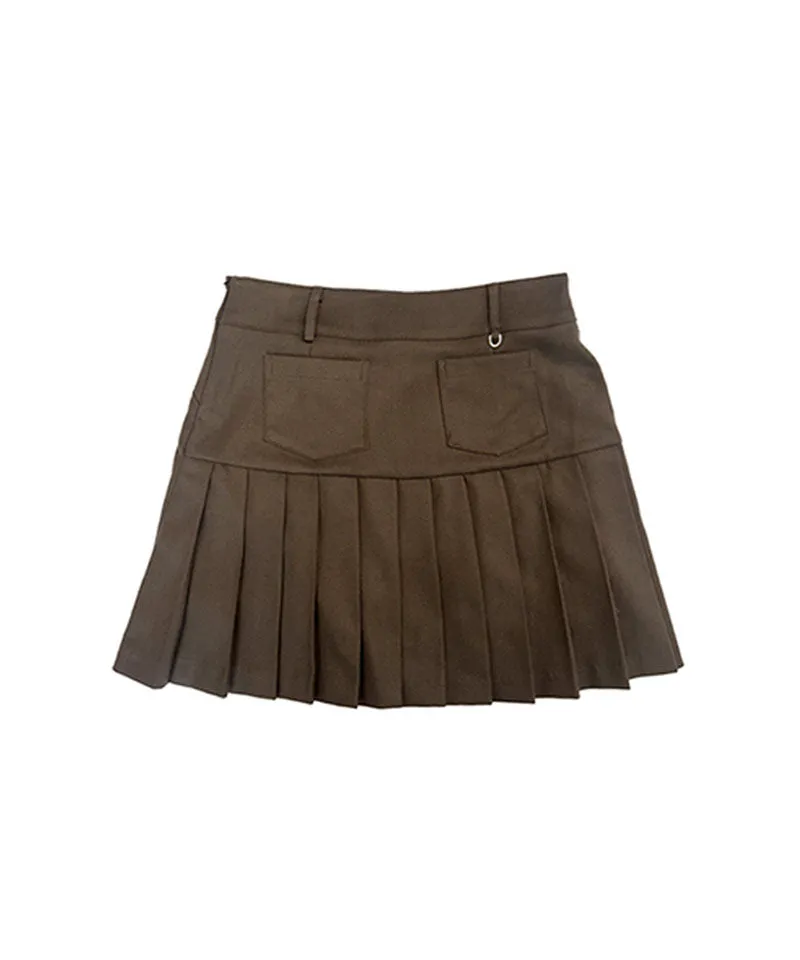 BENECIA 12 Fleece Out Pocket Skirt - Khaki