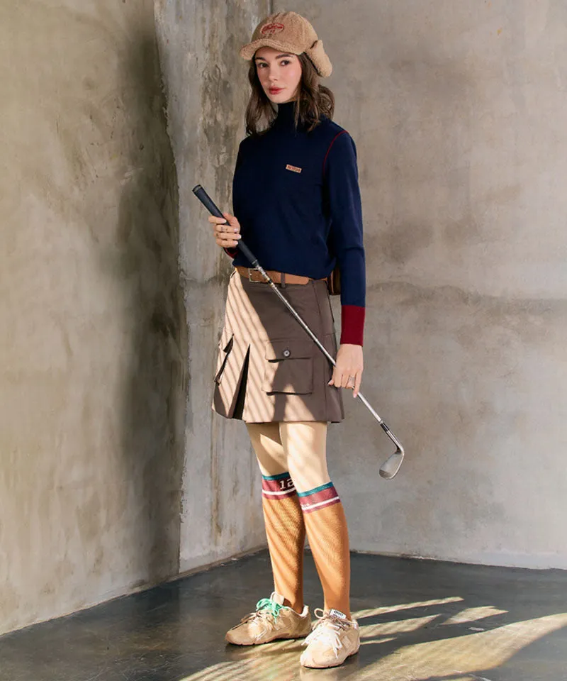 BENECIA 12 Fleece Out Pocket Skirt - Khaki