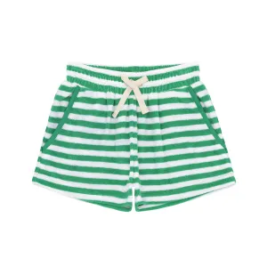 Bermuda Green Stripe Terry Short