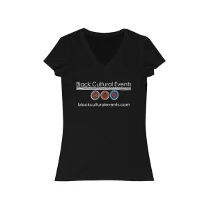 Black Cultural Events Women's Jersey Short Sleeve V-Neck Tee
