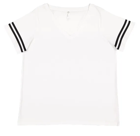 Black Dragons Women's Curvy Collection V-Neck Tee
