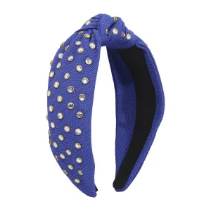 Blue & Cubic Zirconia Knot-Accent Hard Headband