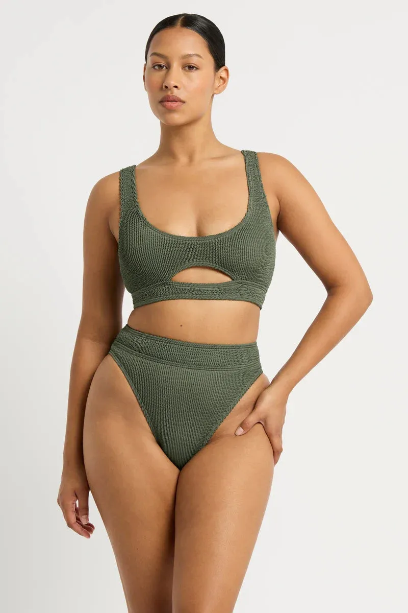 Bond-eye Sasha Crop Khaki Eco