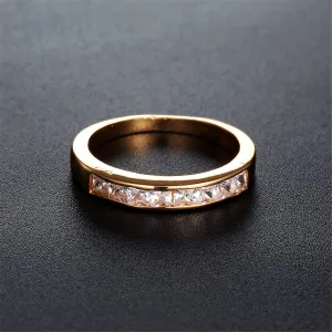 Crystal & 18K Gold-Plated Band