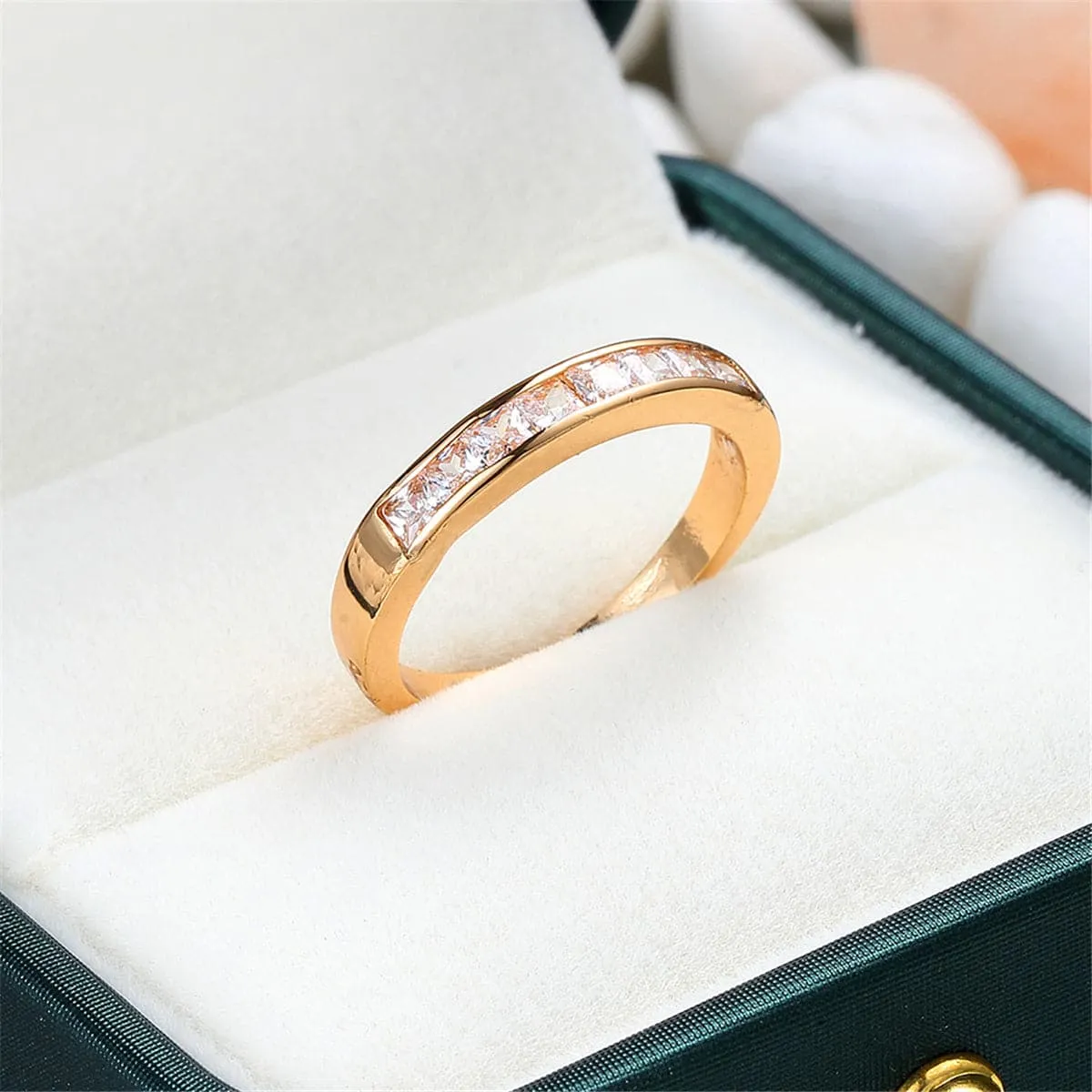 Crystal & 18K Gold-Plated Band