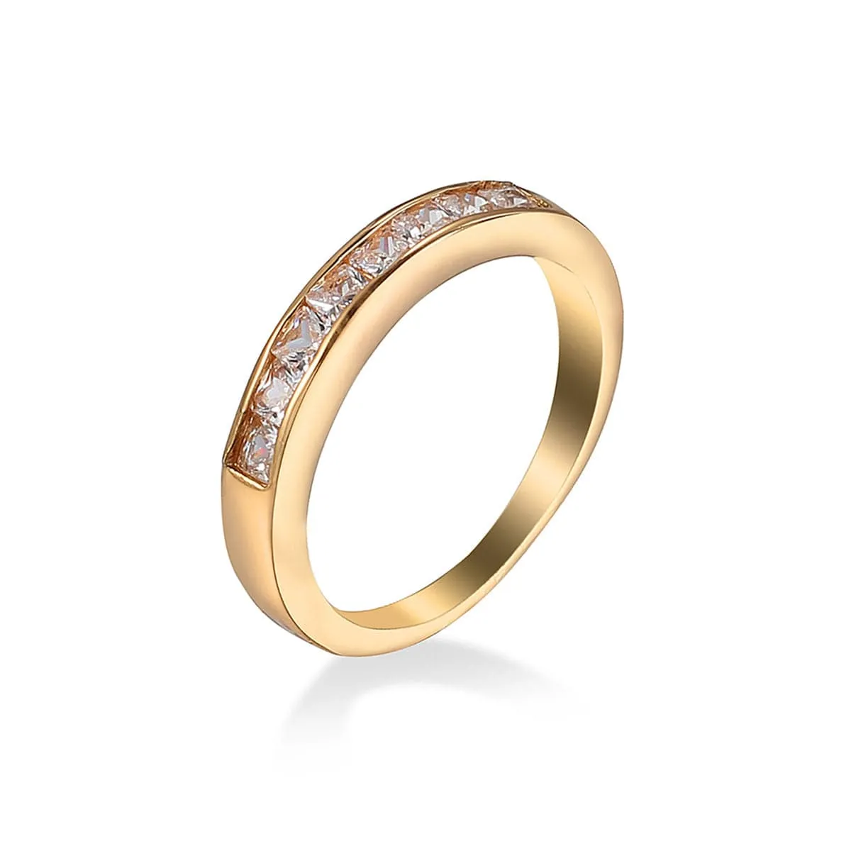 Crystal & 18K Gold-Plated Band