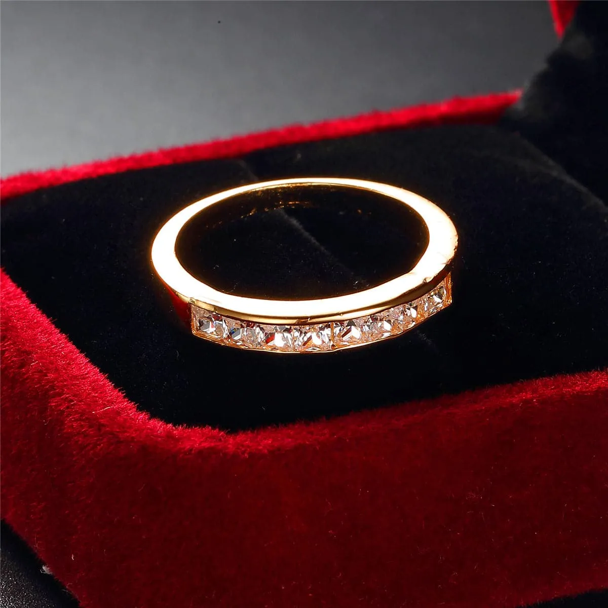 Crystal & 18K Gold-Plated Band