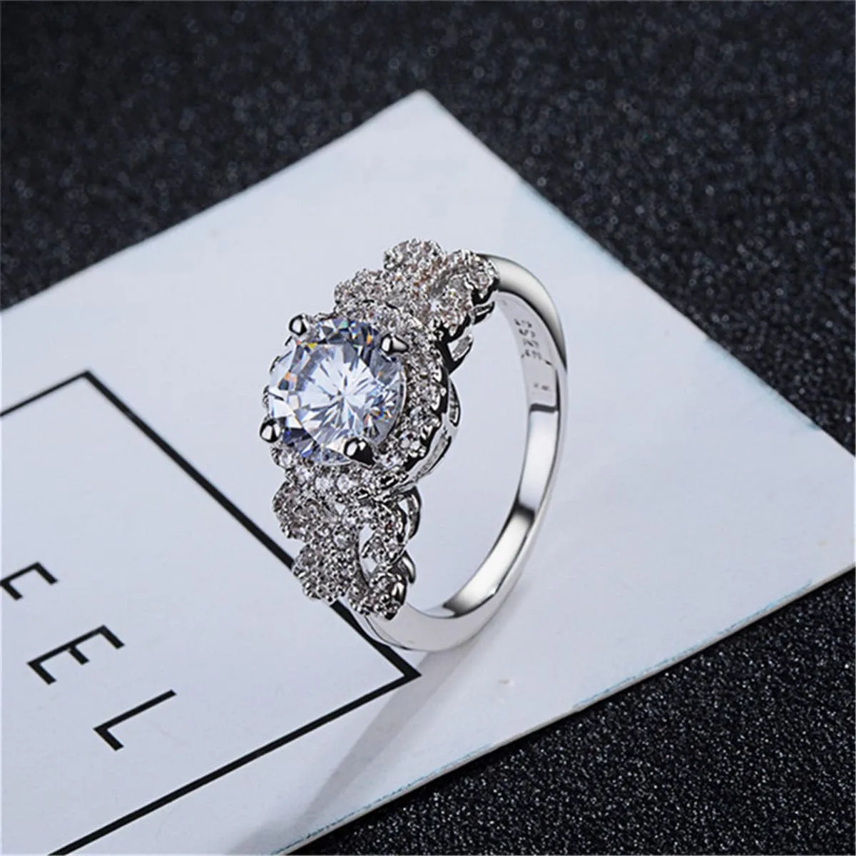 Crystal & Cubic Zirconia Butterfly Hola Eternity Ring