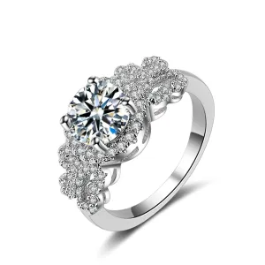 Crystal & Cubic Zirconia Butterfly Hola Eternity Ring