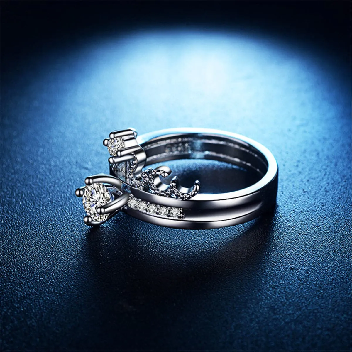Crystal & Cubic Zirconia Crown Ring