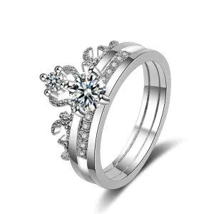 Crystal & Cubic Zirconia Crown Ring