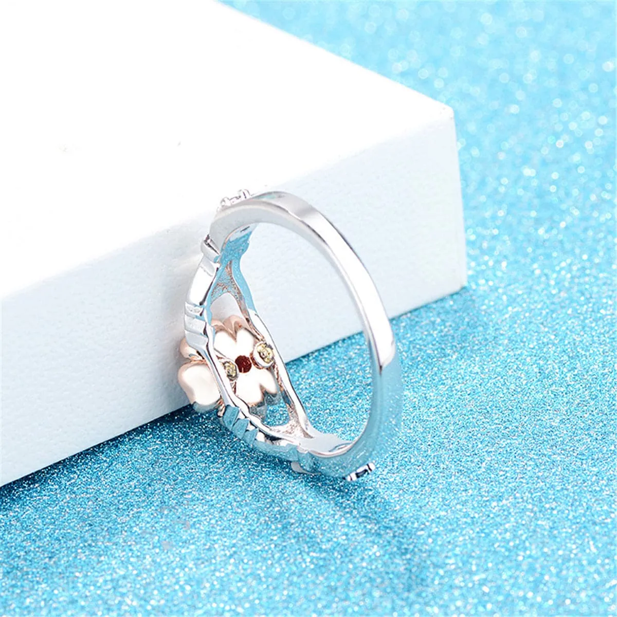 Cubic Zirconia & Two-Tone Claddagh Ring