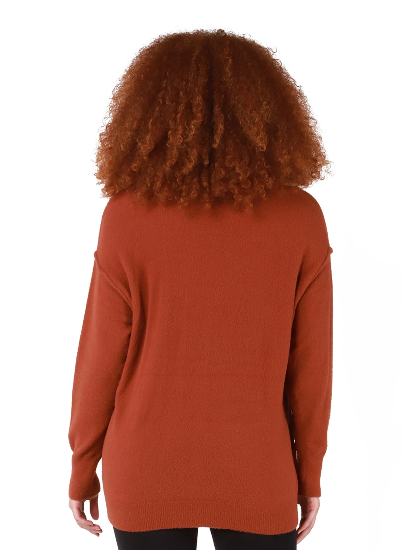 DEX Exposed Seams V-Neck Sweater