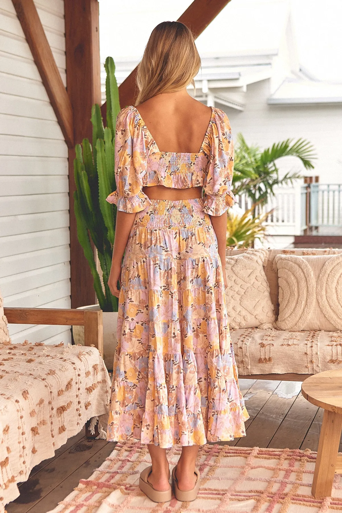 Emmy Print Tulip Crop Top