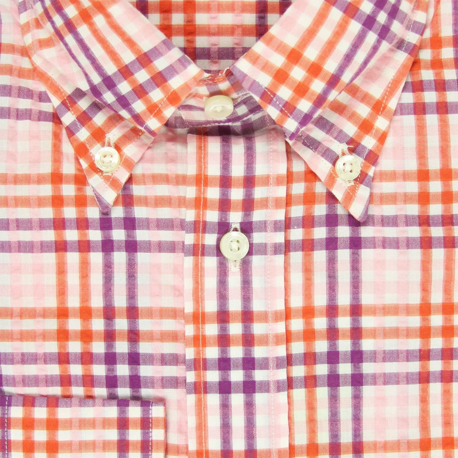 Etro Pink Seersucker Shirt - Extra Slim