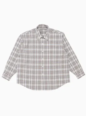 Exact Seersucker Shirt Taupe Mint Check