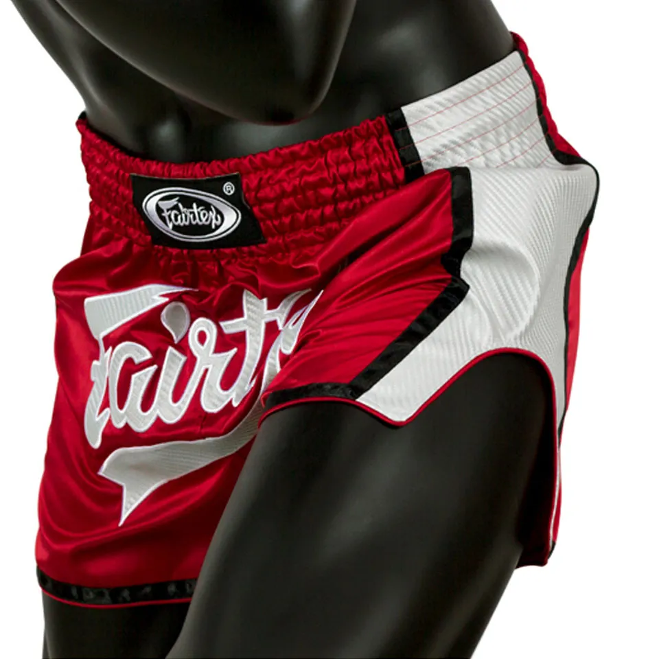 Fairtex Muay Thai Shorts BS1704 Carbon Red/White