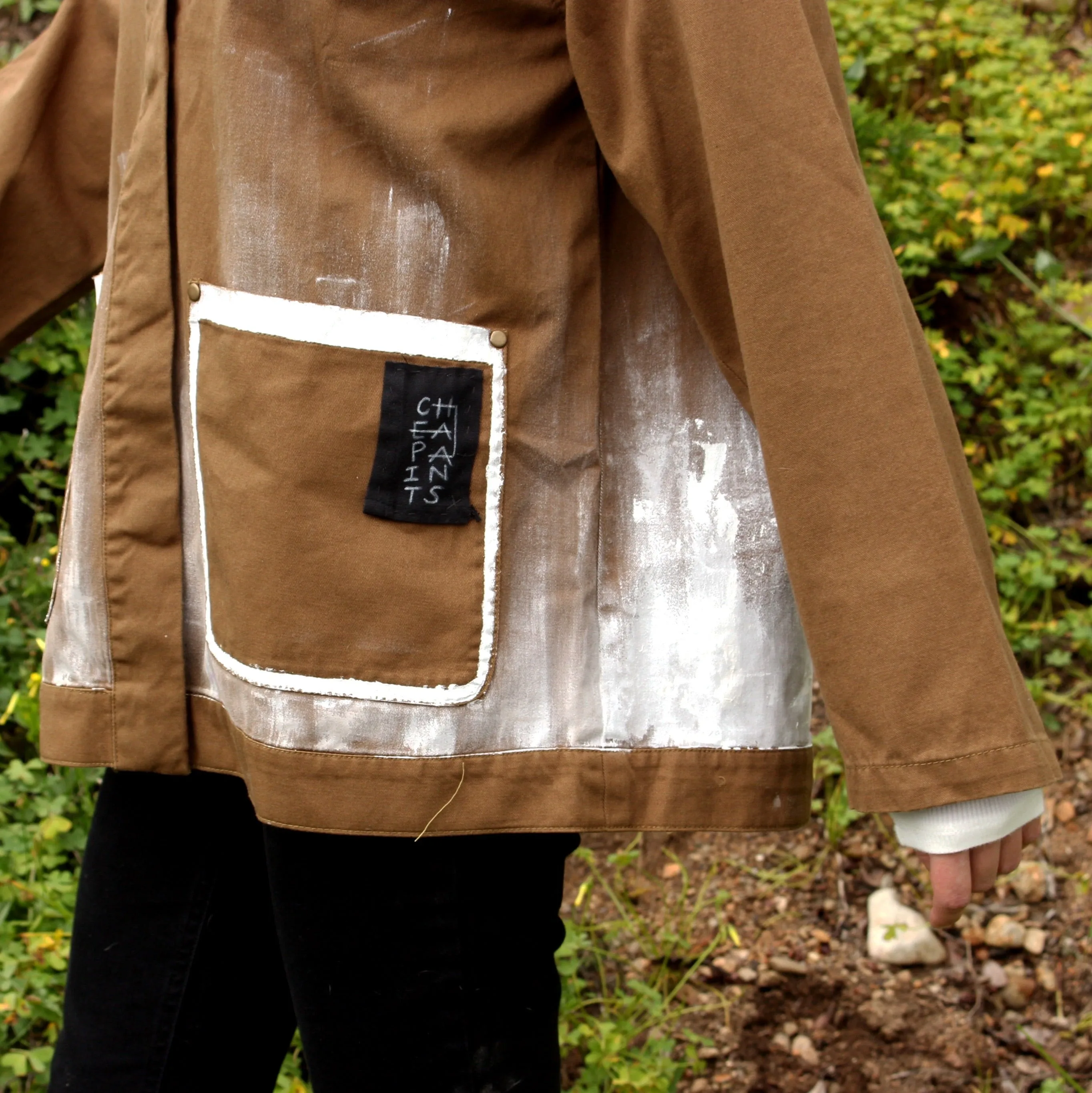 “For Hera” Painted Calla Lily Worker’s Jacket