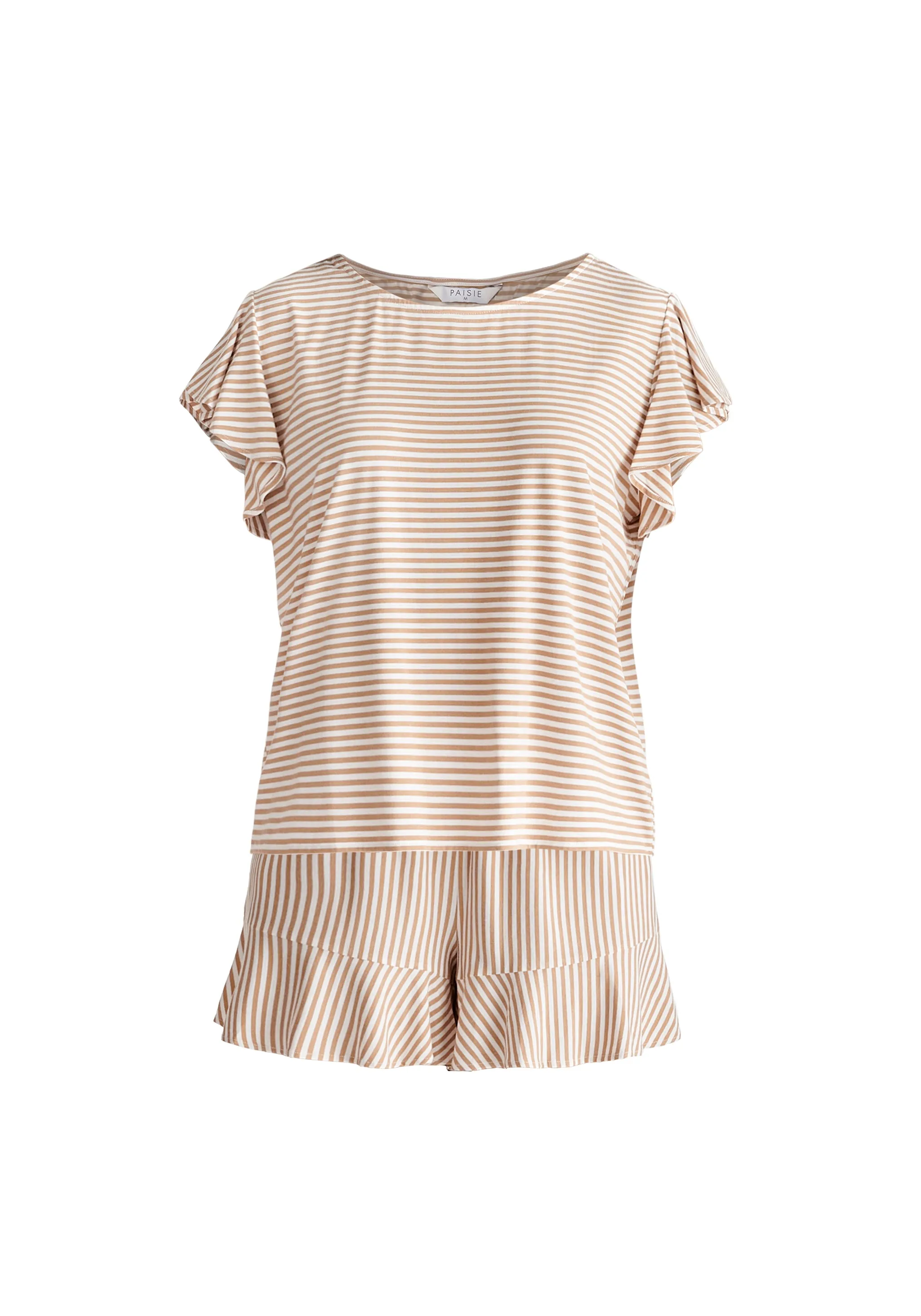 Frill Pyjama T-Shirt Set with Matching Overnight Pouch