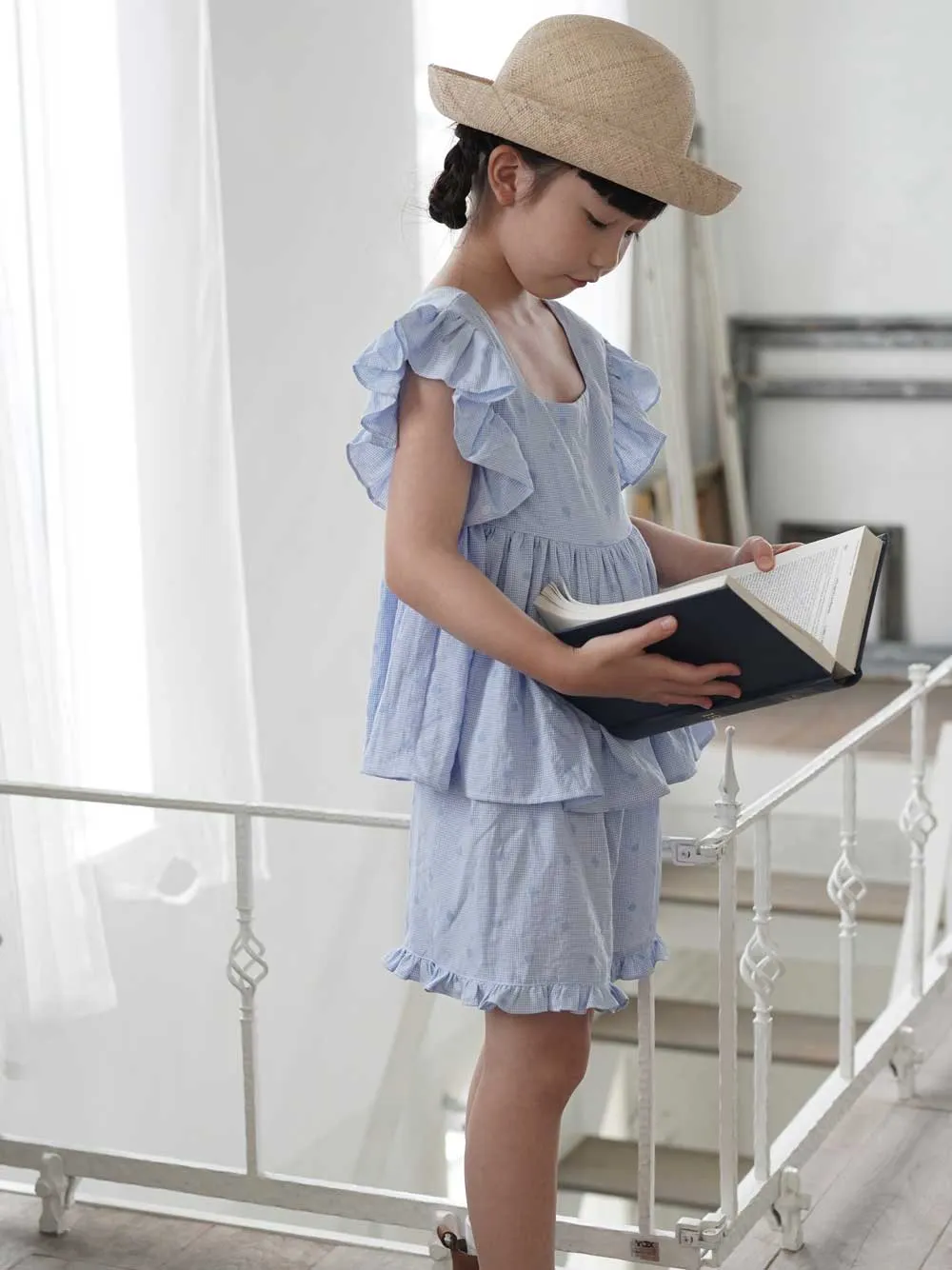 Frilled Blue Shorts