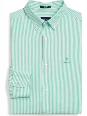 GANT Pool Green Tech Prep Seersucker Stripe Button Down 3014530 Size M NWT