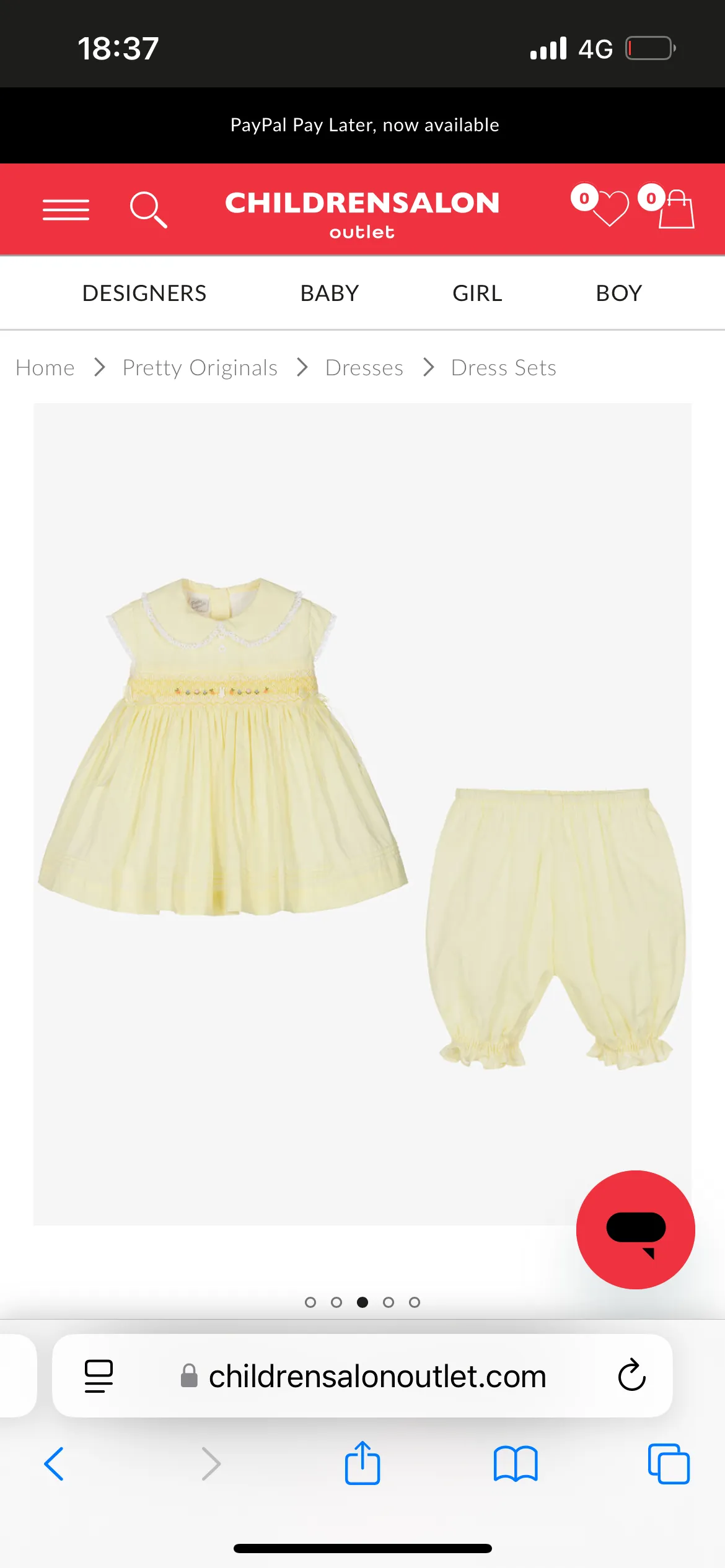 Girls Lemon Smocked Cotton Dress Set
