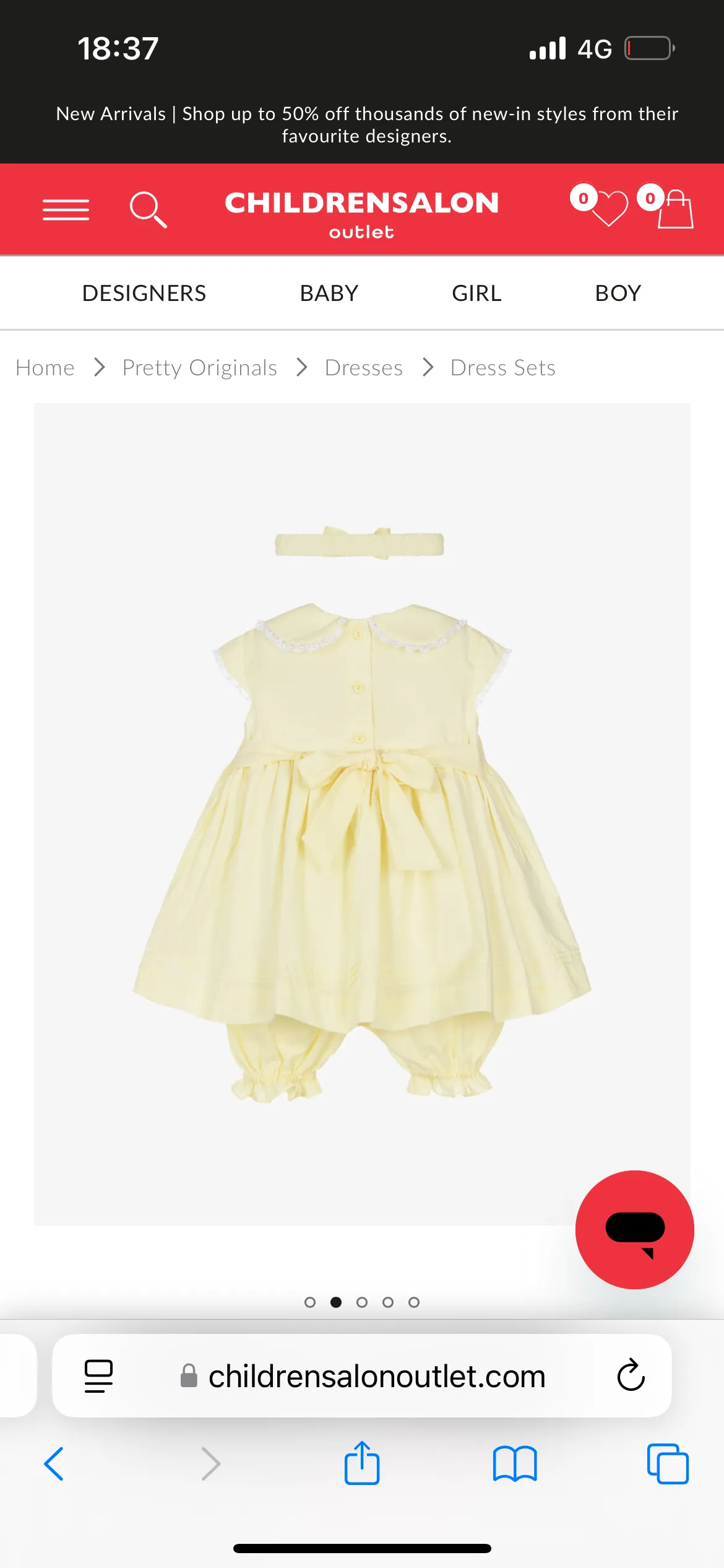 Girls Lemon Smocked Cotton Dress Set
