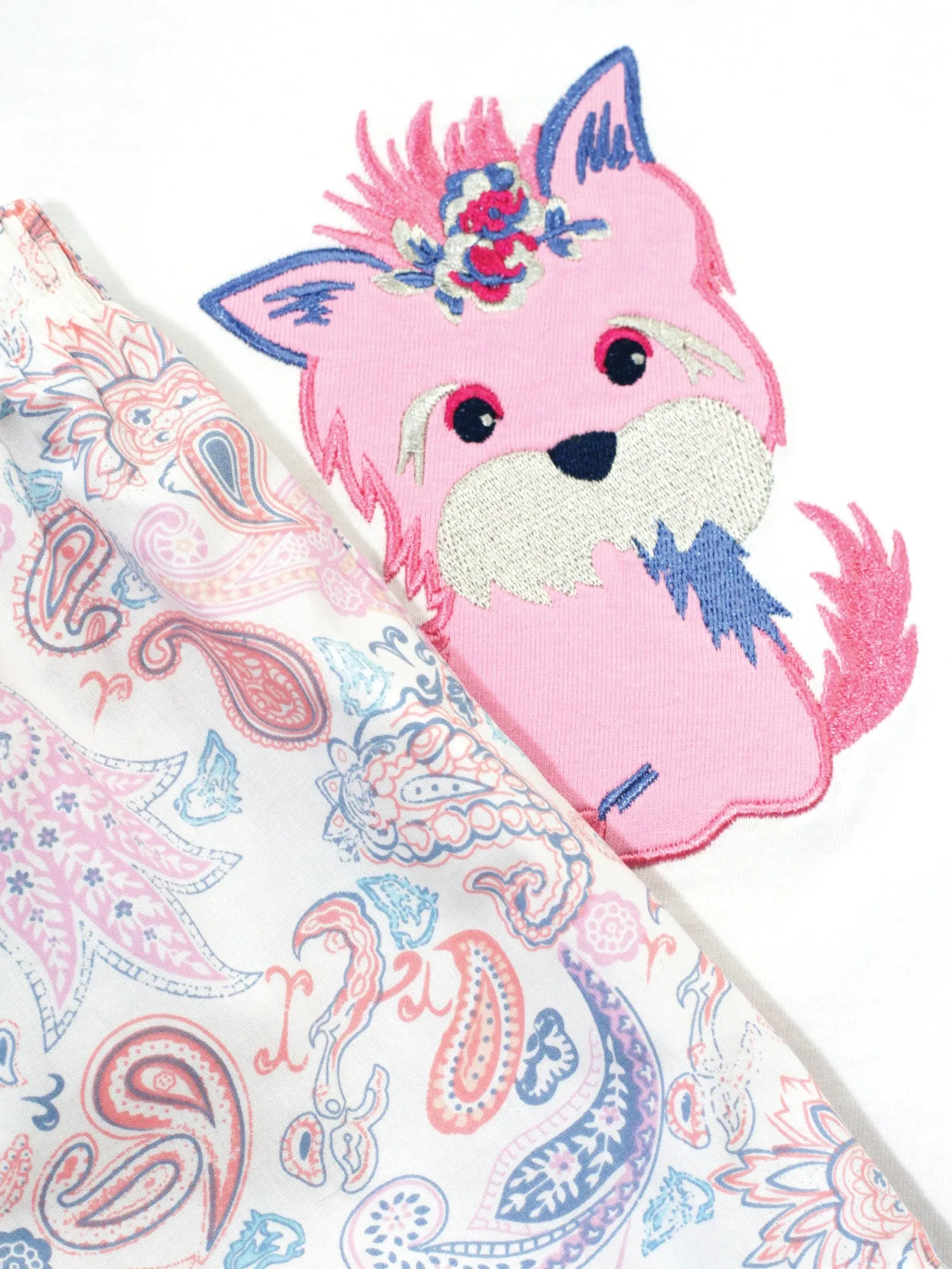 Girls Pink Puppy Pyjamas with shorts