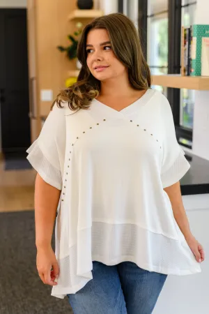 Giving In V-Neck Spliced Top