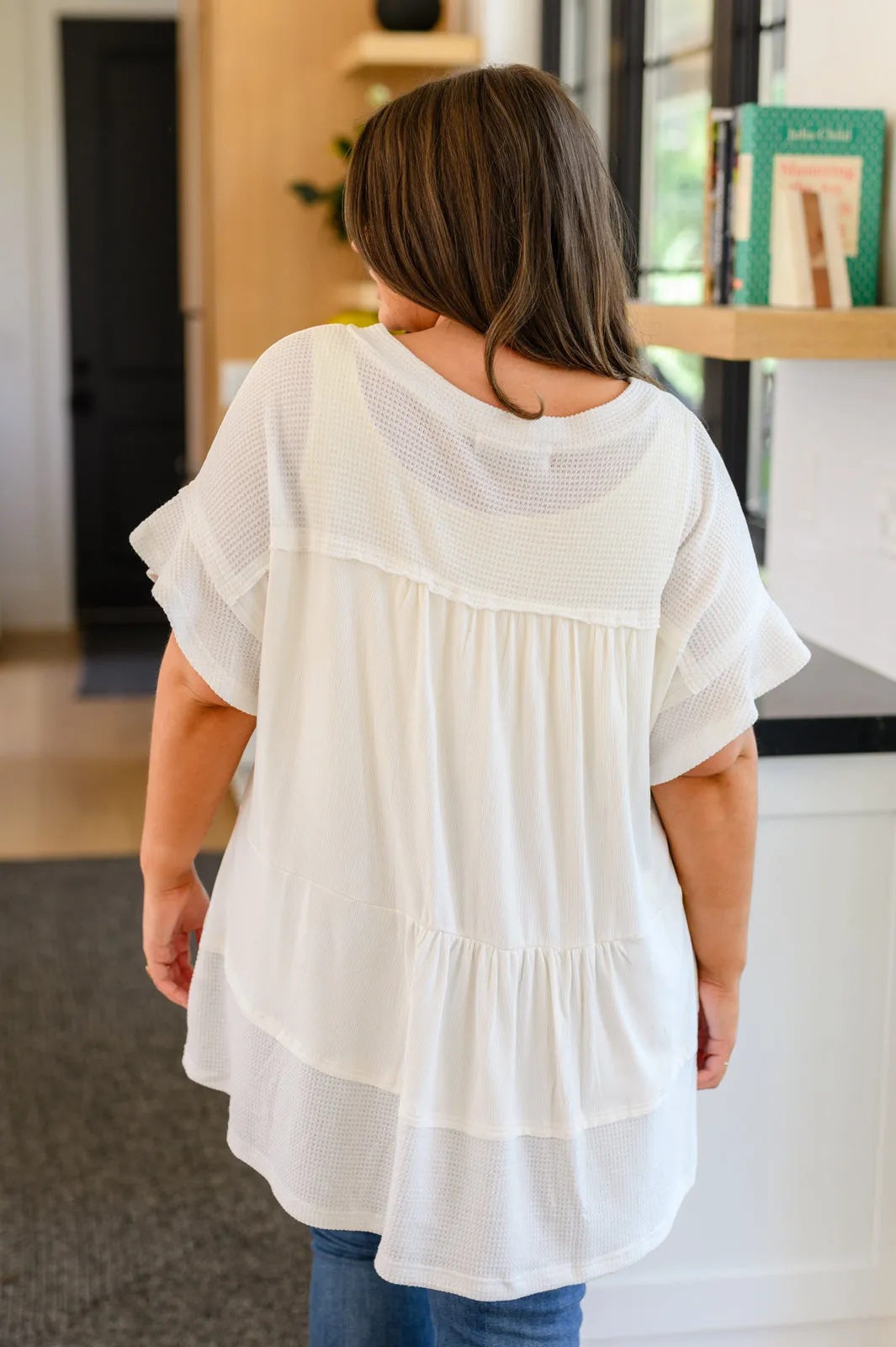Giving In V-Neck Spliced Top