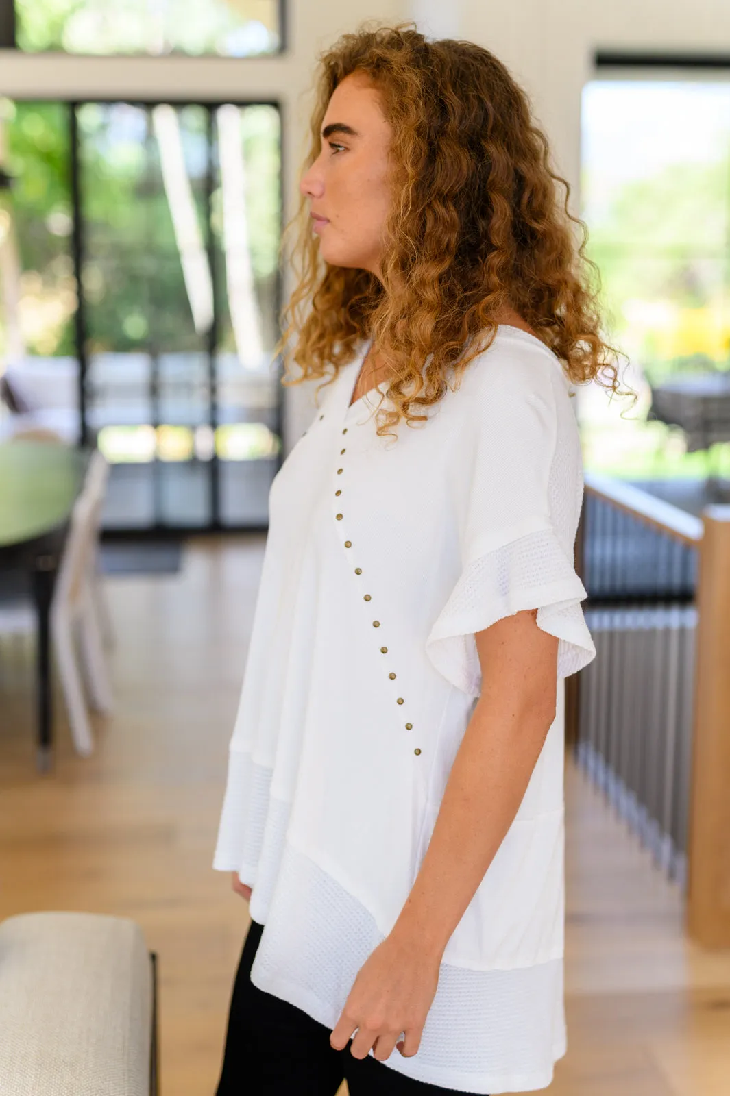 Giving In V-Neck Spliced Top