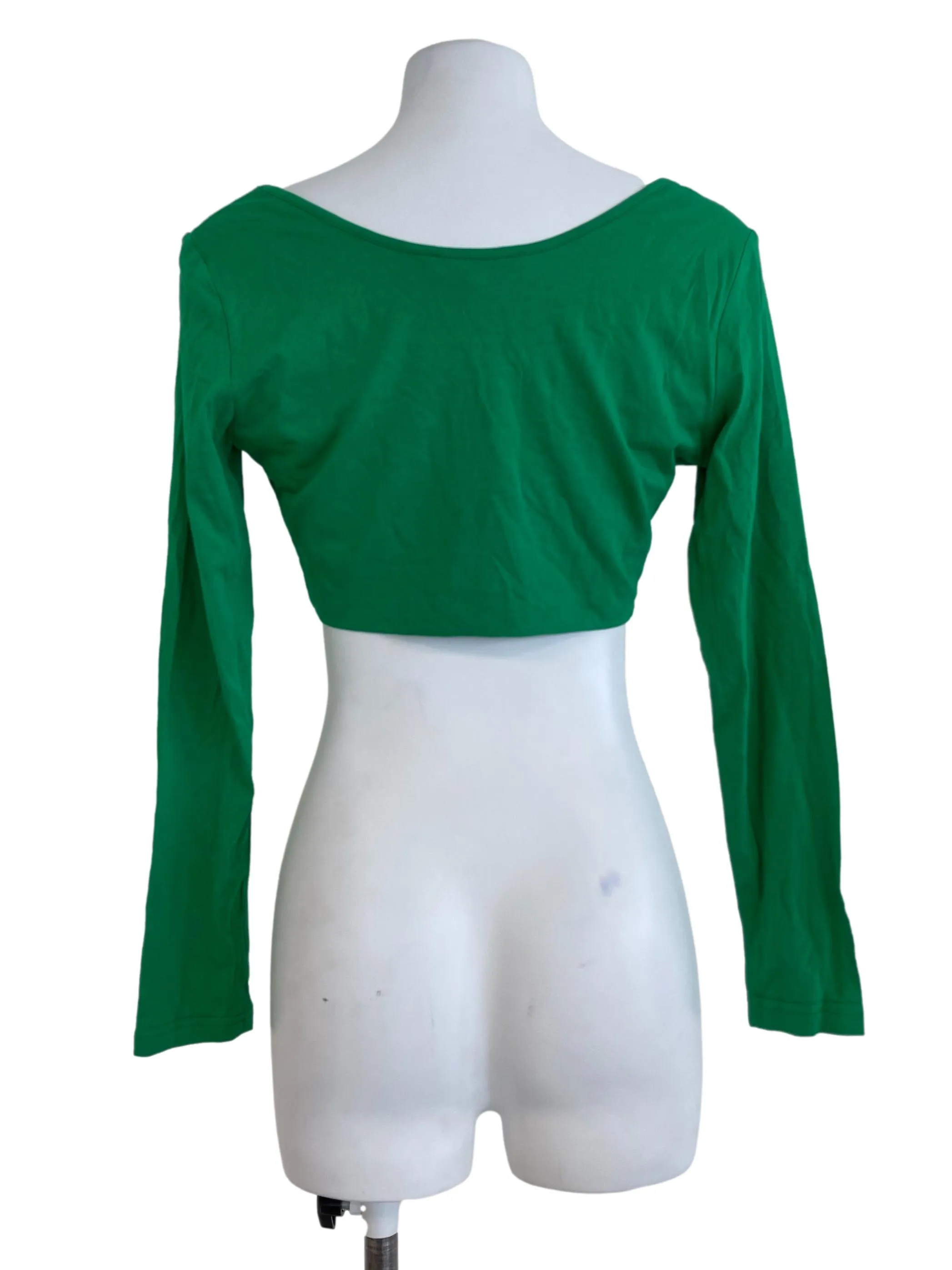 Green Innerwear Crop Shirt