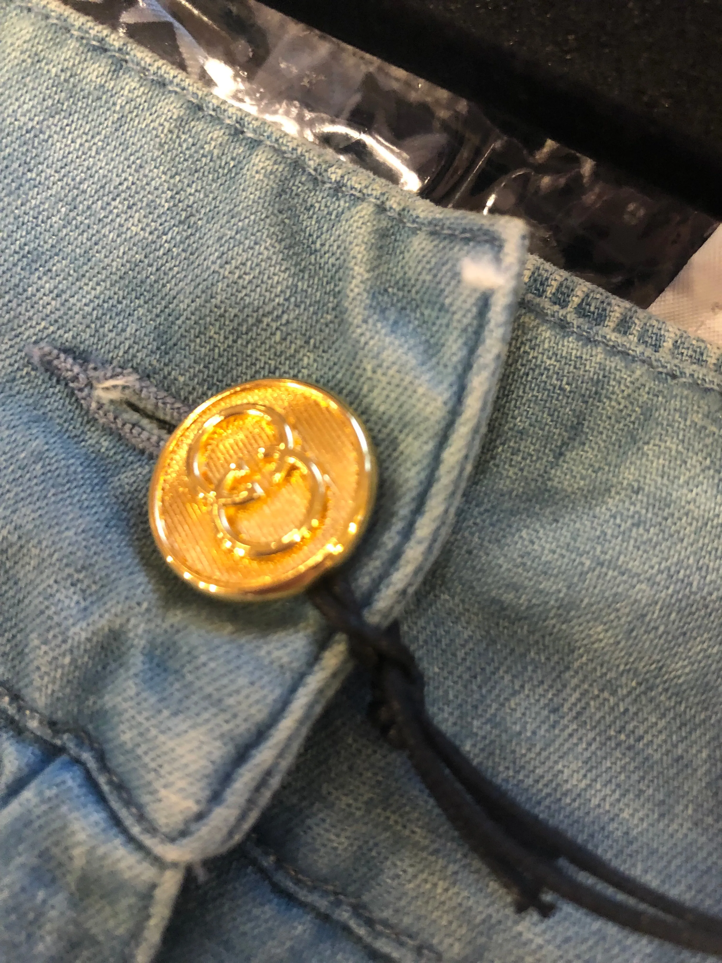 Gucci Piped Chambray Shorts in Blue