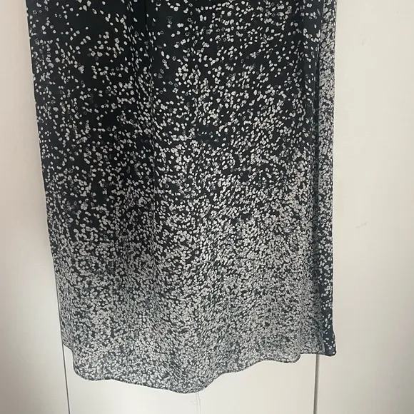 Haute Hippie Black and White Midi Skirt, 100% Silk