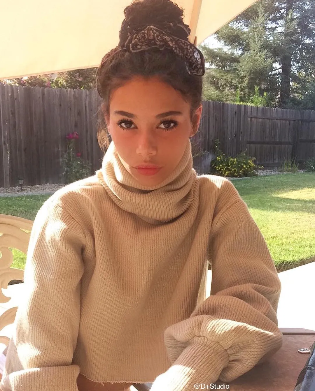 High-collared Lantern Sleeve Crop Tops Sweaters Red