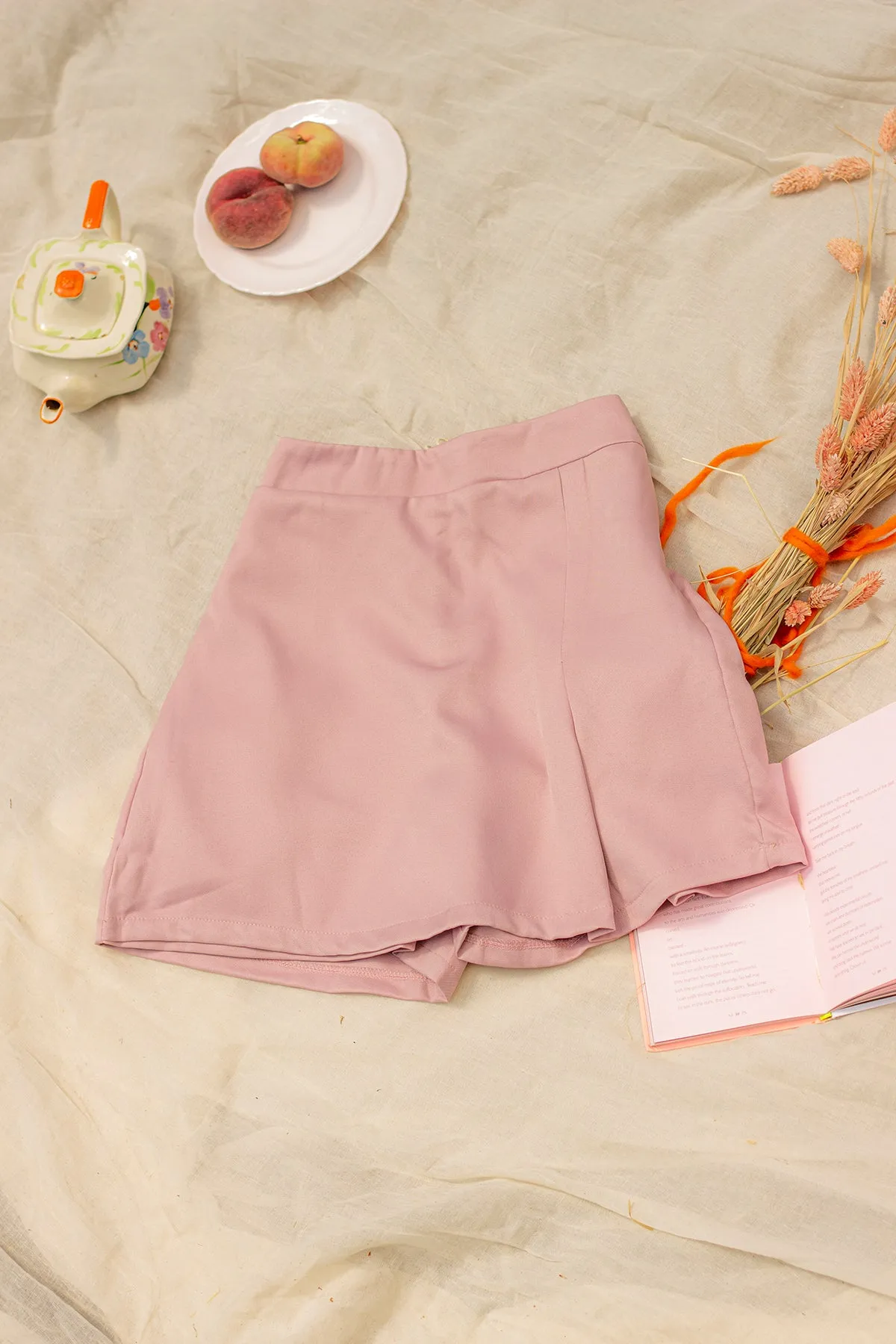 High Waisted Simple Skort
