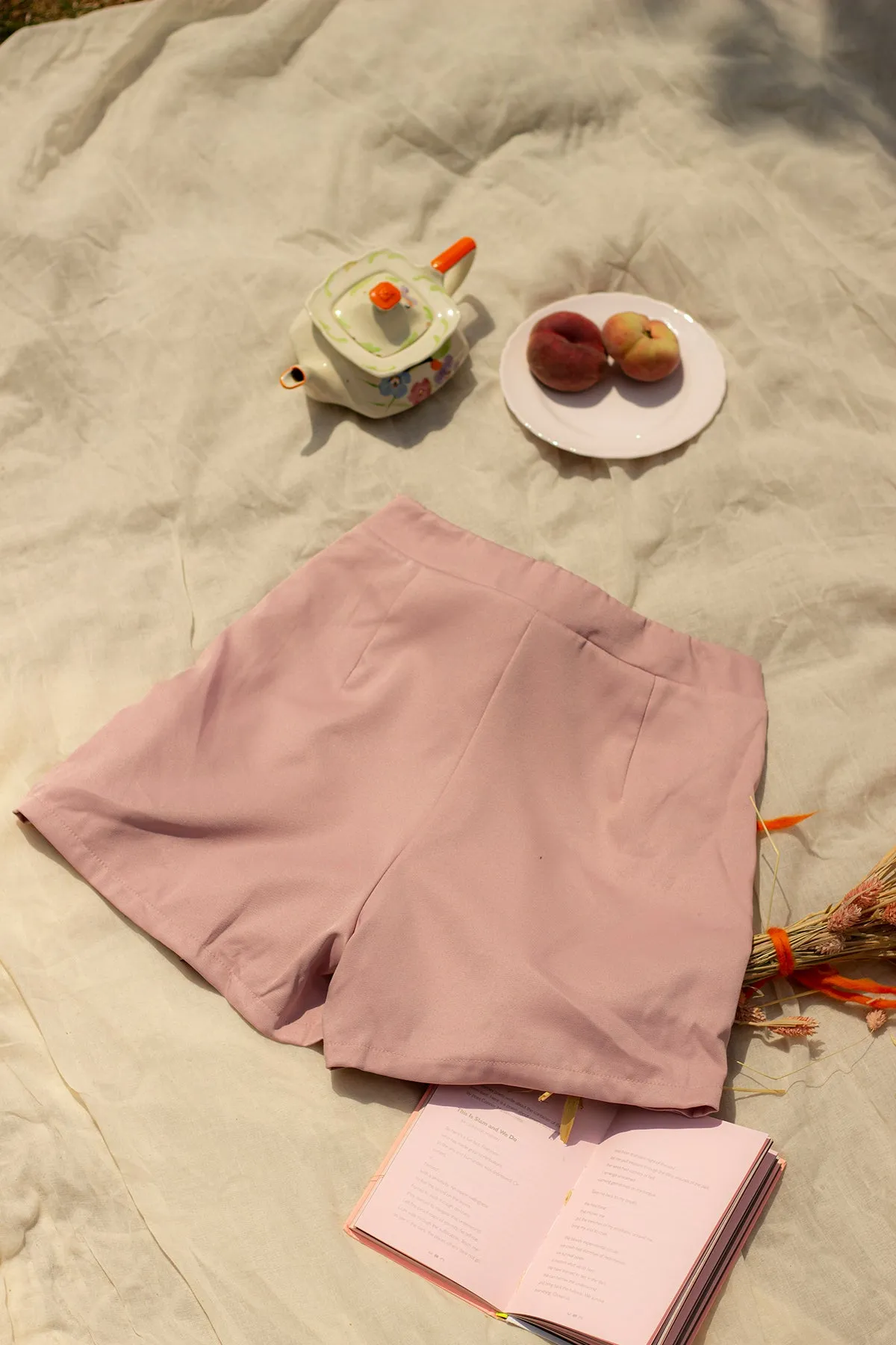 High Waisted Simple Skort