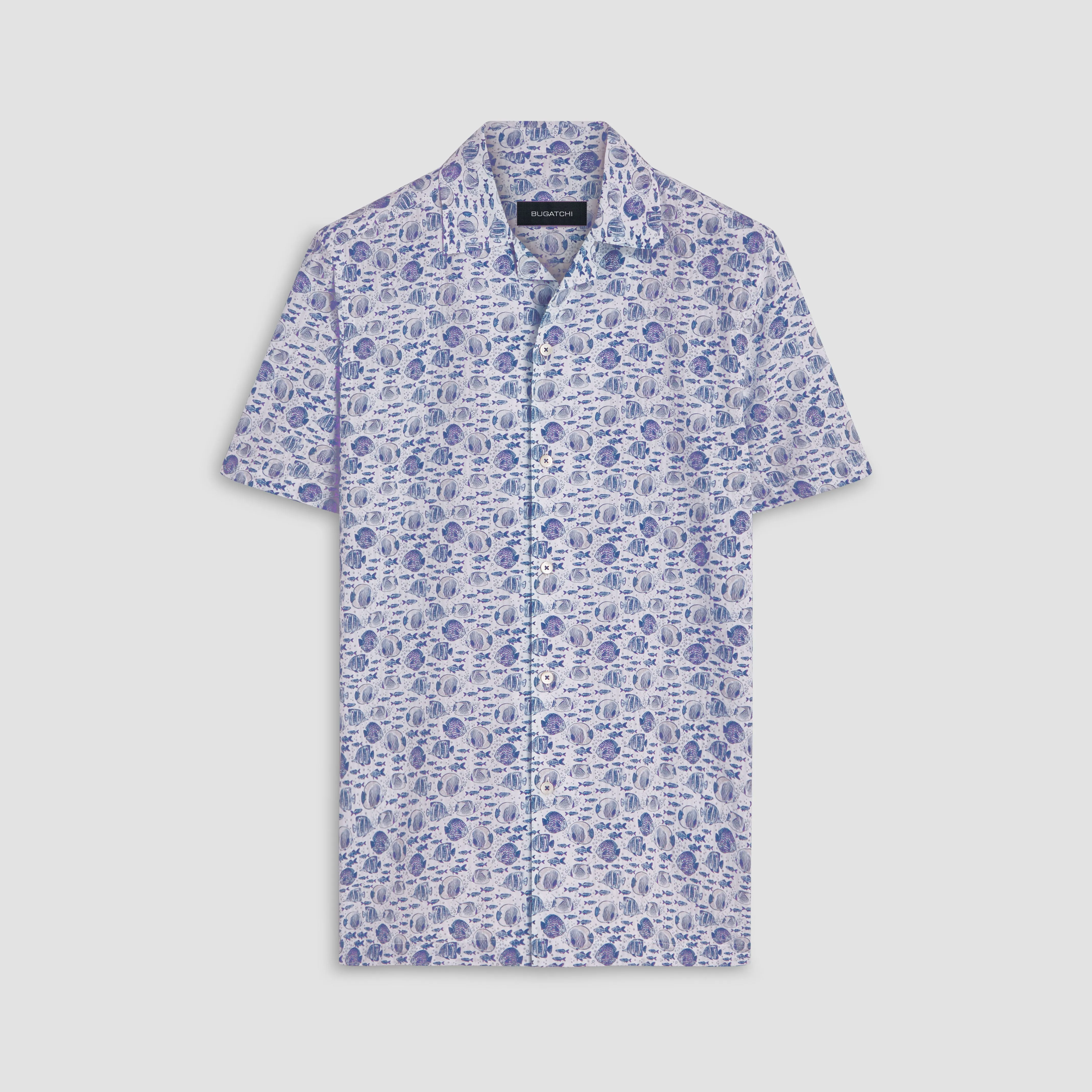 Jackson Fish Print Short Sleeve Shirt