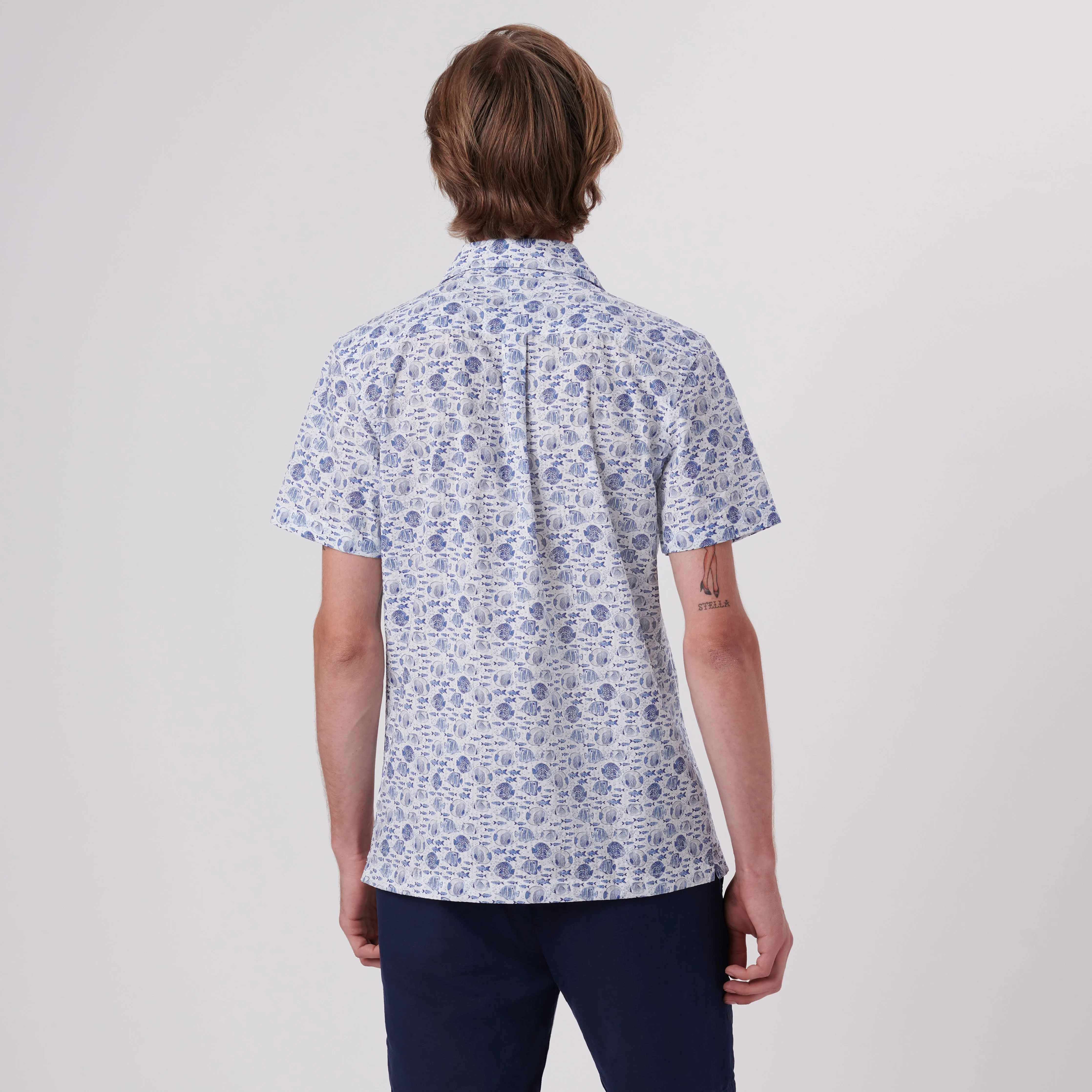Jackson Fish Print Short Sleeve Shirt