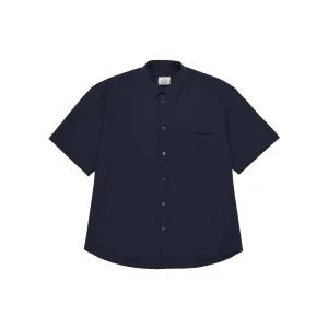 Kappy Design - Relaxed Seersucker Half Shirt - Navy