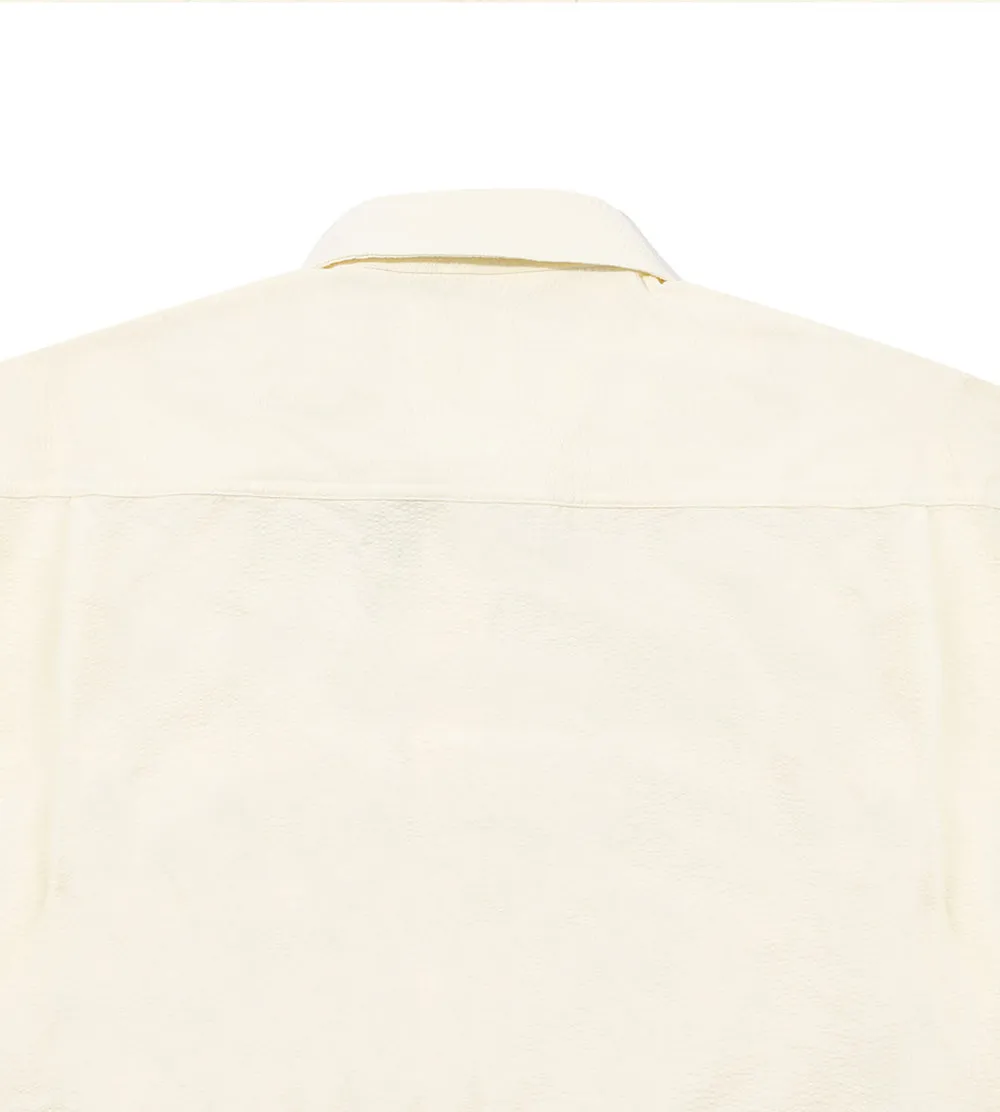 Kappy Design - Relaxed Seersucker Half Shirt - Vanilla