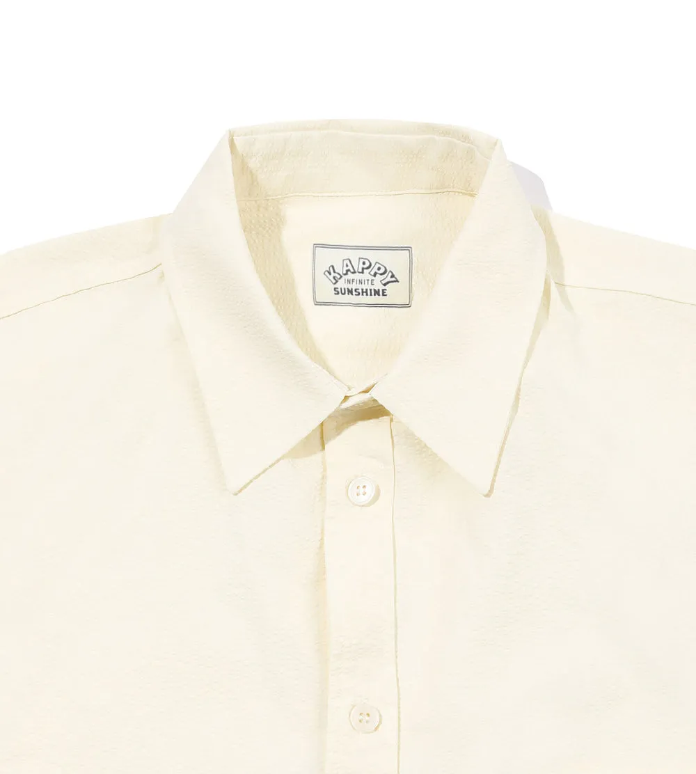 Kappy Design - Relaxed Seersucker Half Shirt - Vanilla
